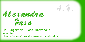 alexandra hass business card